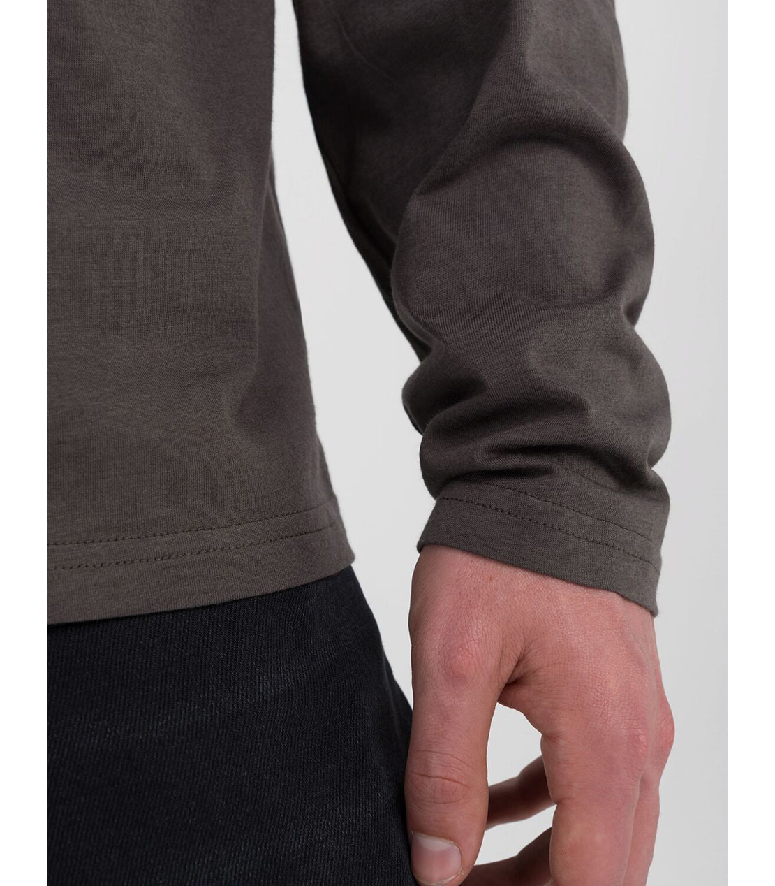 コットンレーヨンジャージー ロングスリーブTシャツ 詳細画像 ウッドグレー 4